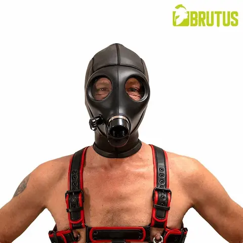 Brutus Neoprene Alien Gas Mask Hood, neoprenová maska se závitem M40 a zadním zipem
