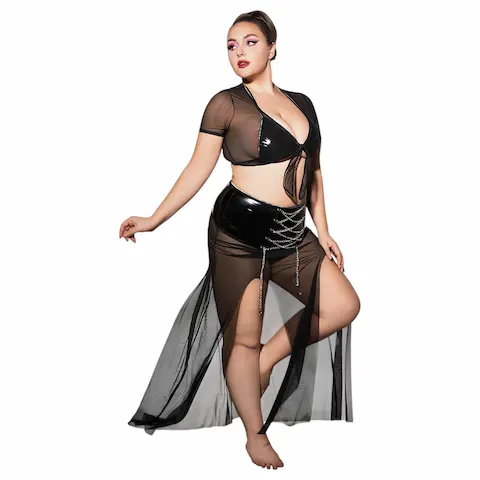 JSY 065 – černý babydoll set (XL