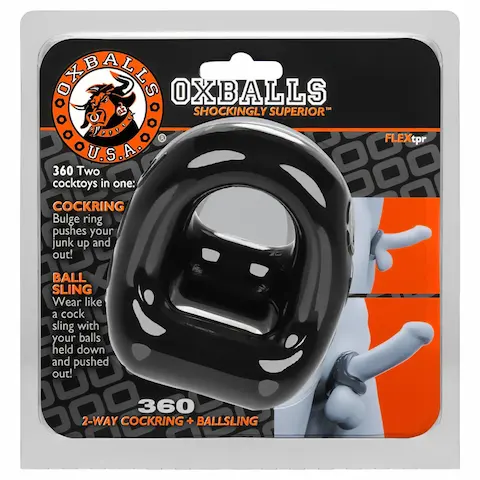 OXBALLS – erekční kroužek na penis a varlata – černý