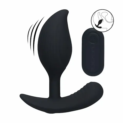 Levelz Vibrating Anal Plug with Remote Control, vibrační anální kolík na dálkové ovládání 10,6 x 3,5 cm