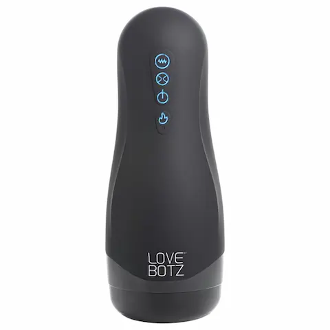 Lovebotz – automatický masturbátor s vodotěsným sáním a vibracemi – černý