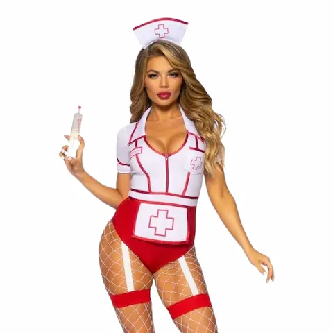 Kostým Leg Avenue Nurse Feelgood červený