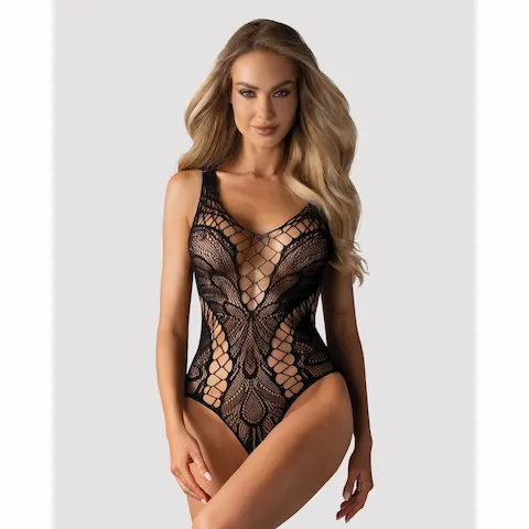 Body síťované Obsessive B138 černé S