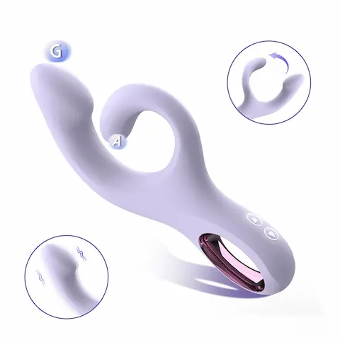 Sex HD – G-bod vibrační strojek s raménkem na klitoris (fialový)