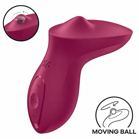 Satisfyer Exciterrr – rotační kuličkový vibroátor na klitoris (červený)