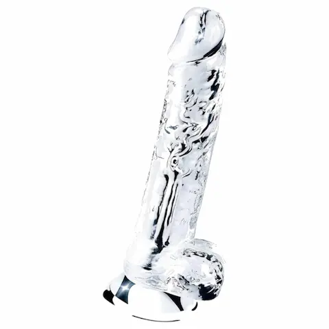 Lovetoy Flawless Clear – dildo s přísavkou – 19 cm (průhledné)