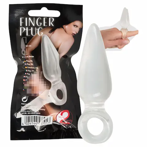 You2Toys – Finger Plug – anální kolík na prst (průhledný)