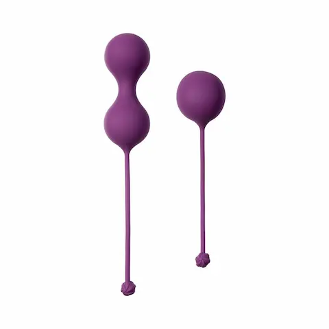 Venušiny kuličky Lola Games Love Story Carmen Lavender Sunset, sada 2 silikonových vaginálních kuliček s průměry 3,2–3,5 cm