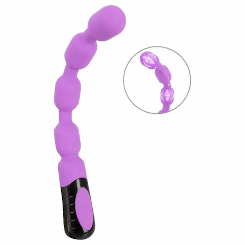 You2Toys – vibrátor na G a P bod s perličkami – fialový