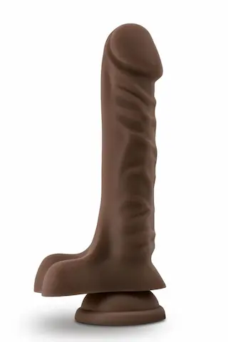 Loverboy by Blush The DJ, hnědé dildo z TPE s přísavkou 22 x 4,4 cm