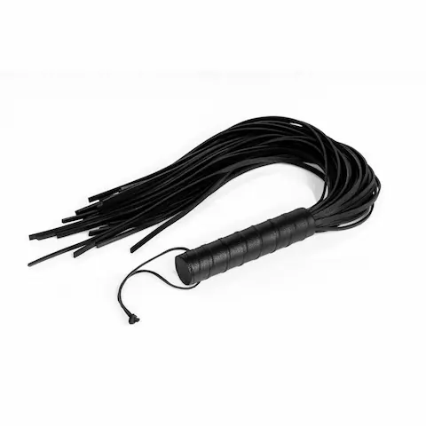 Whips Primal Bond Large Classic Flogger Black, dlouhé černé důtky