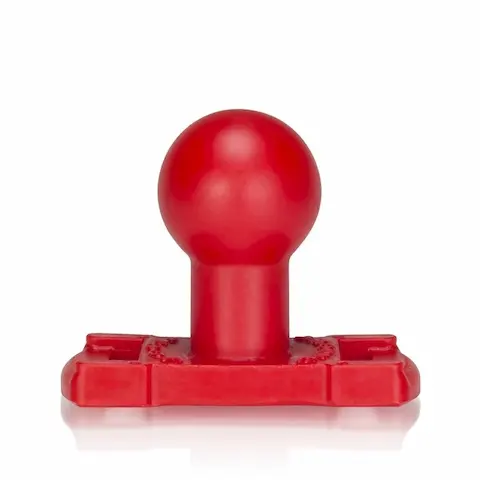 Kulatý anální kolík Oxballs Trainer Plug B červený, silikonový anální kolík 7 x 3,8 cm