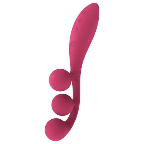 Satisfyer Tri Ball 1 – akumulátorový, multifunkční vibrátor (červený)