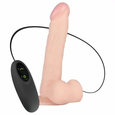 Real Fantasy Lewis – realistický vibrátor na baterie – 22 cm – tělový