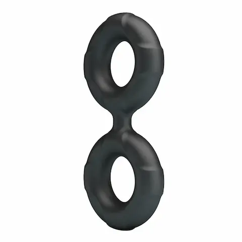 Baile Crazy Bull Model 19 Radwan Super Soft Silicone, dvojitý silikonový kroužek na penis a varlata