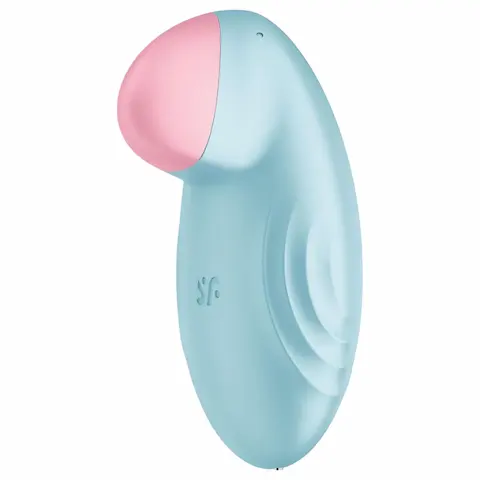 Satisfyer Tropical Tip – aplikací řízený vibrační stimulátor klitorisu (modrý)