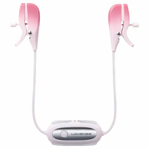 Lovense Gemini – Vibrační svorky na bradavky ovládané aplikací (růžové)