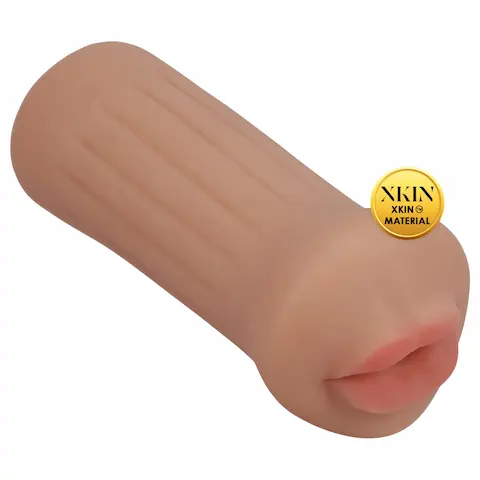 XKIN – umělá ústa masturbátor – S (tmavá přírodní)
