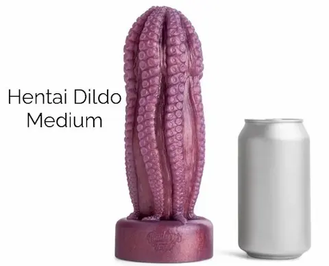 Mr. Hankey’s Toys Hentai Dildo Medium, prémiové silikonové dildo s Vac-U-Lock 22,4 x 6,8–7,8 cm
