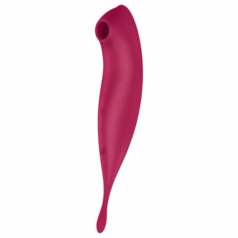 Satisfyer Twirling Pro – aplikací řízený vibrátor na klitoris (červený)