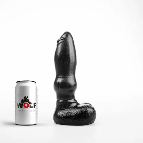 Wolf German Dog, černé dildo s Vac-U-Lock 24 x 4,3–6,3 cm