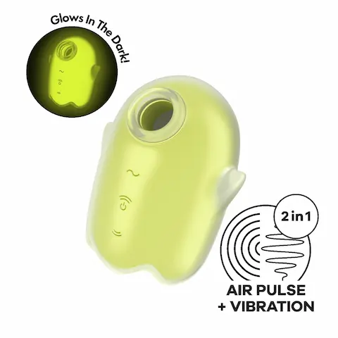 Stimulátor klitorisu SATISFYER Glowing Ghost žlutý