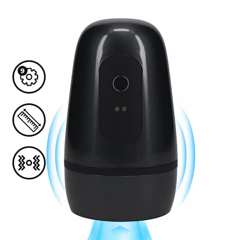 Pumped Pulsar Vibrační masturbátor s podtlakovou stimulací – černý