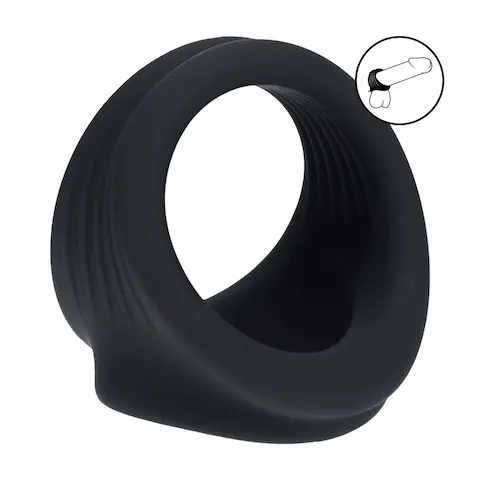 Levelz Cock & Ball Harness, silikonový kroužek na penis a varlata