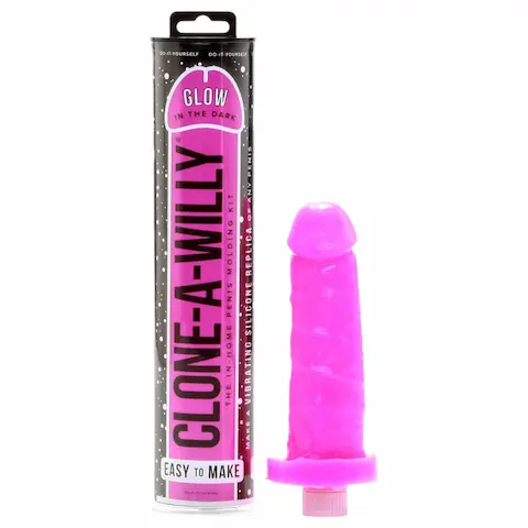 Clone-a-Willy – sada na odlití penisu – svítící – růžová