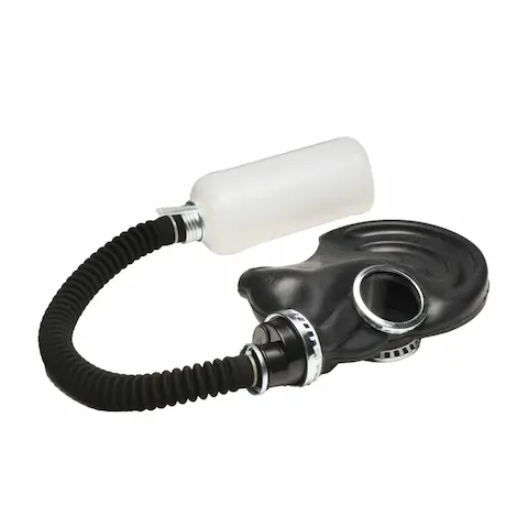 Master Series Dark Inhaler Gas Mask with Bottle