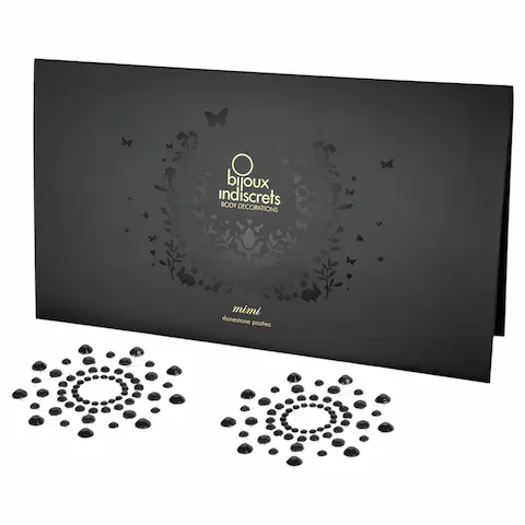 Třpytivé diamanty – nálepky na bradavky – černé