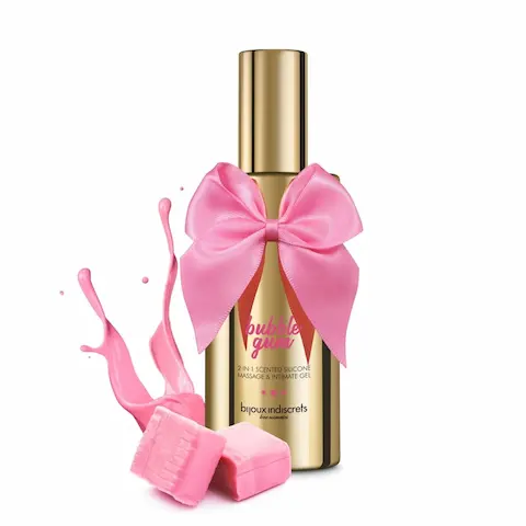 Bijoux Indiscrets 2-in-1 Scented Massage & Intimate Gel Bubblegum 100 ml, masážní a intimní gel s příchutí žvýkačky