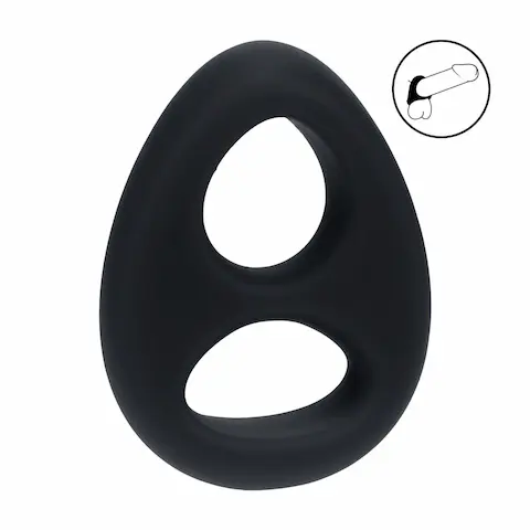 Levelz Double Cock & Ball Ring, silikonový dvojkroužek na penis a varlata