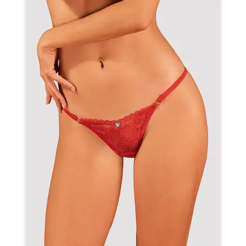 Tanga Obsessive LACELOVE červená