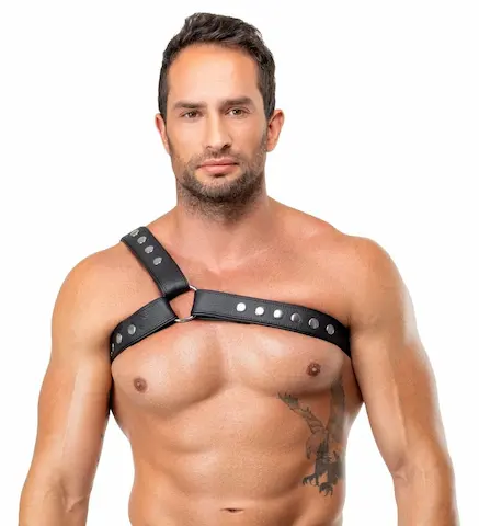 ZADO jednostranný kožený hrudní harness