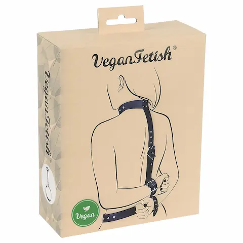 Vegan Fetish – poutací sada na ruce za záda – černá