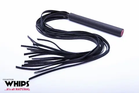 WHIPS Big Flogger Black, dlouhé černé důtky