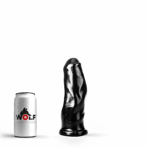 Dildo Wolf Ranger, černé dildo s Vac-U-Lock 22 x 6,1–7 cm