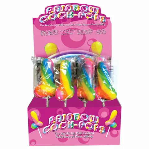 Rainbow Cock Pop – lízátko ve tvaru penisu (85 g) – ovocná příchuť
