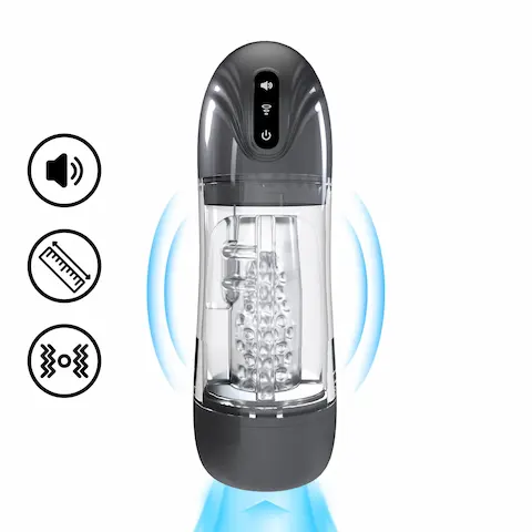 Pumped SonicPull Vibrační masturbátor s podtlakovou stimulací Gun Metal