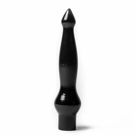 Mister B WAD Wardog Black, černé anální dildo 22,5 x 2,6–3,5 cm
