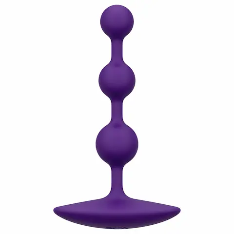 ROMP Amp – korálkový anální dildo (fialové)