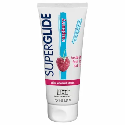 HOT – Jedlý lubrikační gel s příchutí maliny – 75 ml