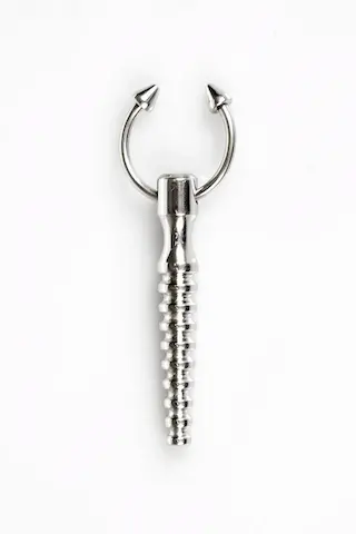 Slave4master The Devil’s Pitchfork Urethral Stretcher, ocelový penis plug 74 x 8–11 mm
