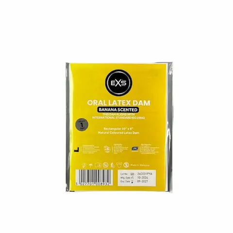 EXS Oral Latex Dam Banana 1 pc, latexová bariéra pro orální sex