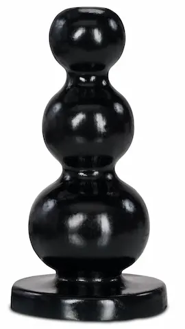 HardToys Routard, černý vinylový anální kolík 22,5 x 5,5–9 cm