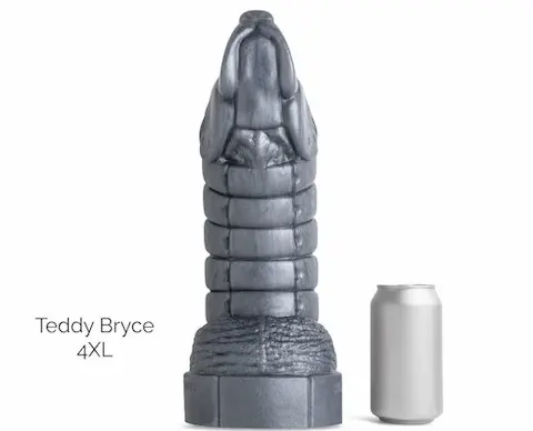 Mr. Hankey’s Toys Teddy Bryce XXXX-Large, prémiové silikonové dildo s Vac-U-Lock 36 x 7,1–11,4 cm