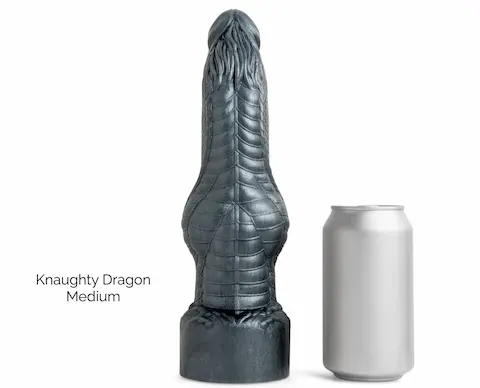 Mr. Hankey’s Toys Knaughty Dragon M, prémiové silikonové dildo s Vac-U-Lock 28 x 4–8 cm
