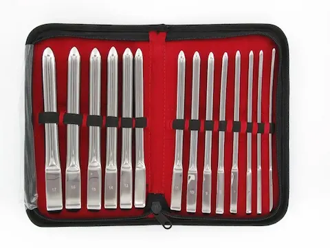 Slave4master Single End Dilator 8 Pcs Set 4–12 mm, set ocelových dilatátorů různých průměrů