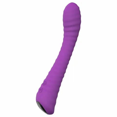 Sex HD Sunshine – akumulátorový, rýhovaný G‑bodový vibrátor (fialový)
